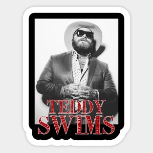 teddy swims Sticker